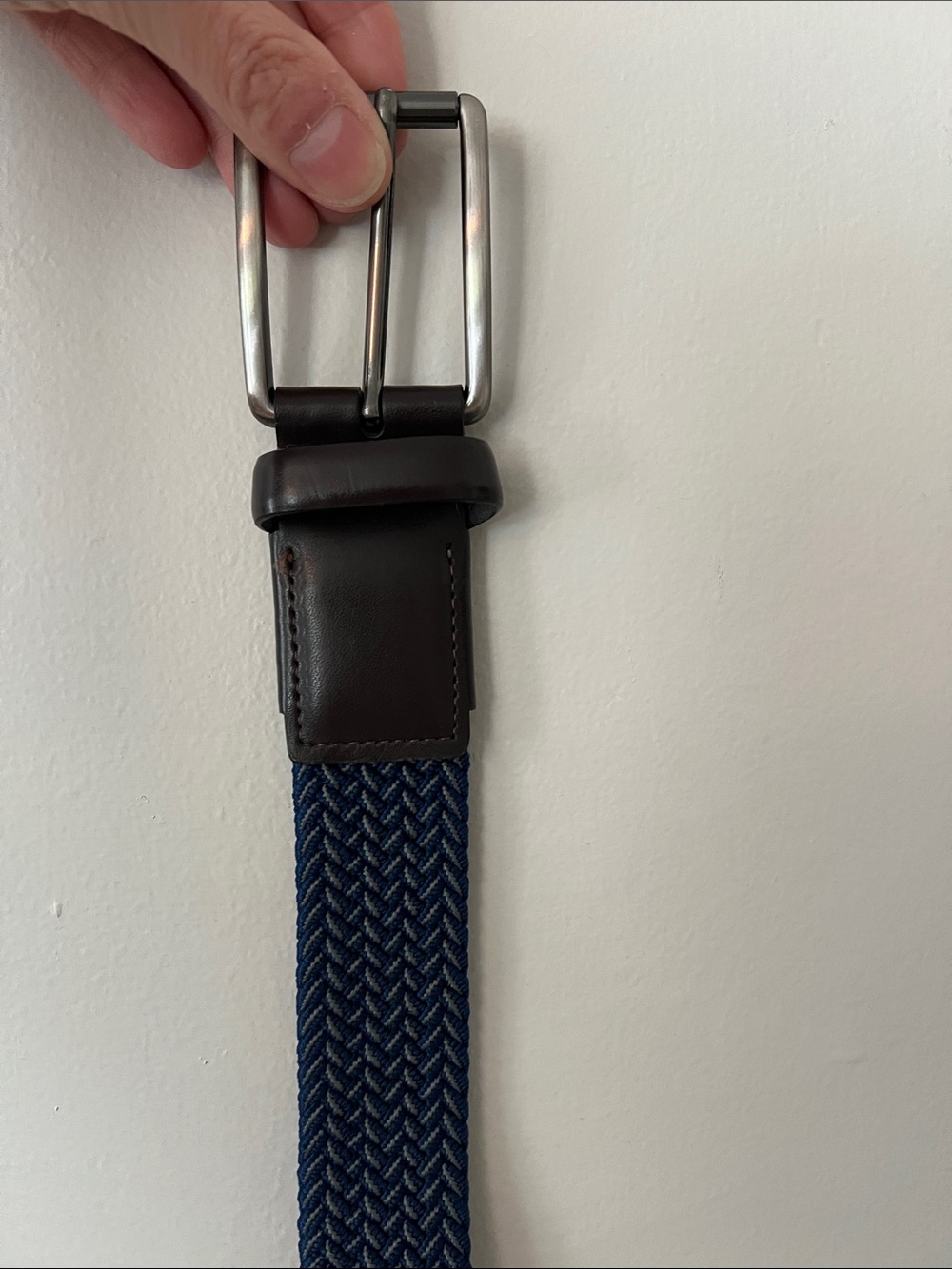 Mens Stretch Braided Belt Adjustable Elastic for Golf Casual Jeans large